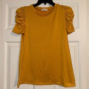 Habit Yellow Puff Sleeve Top
